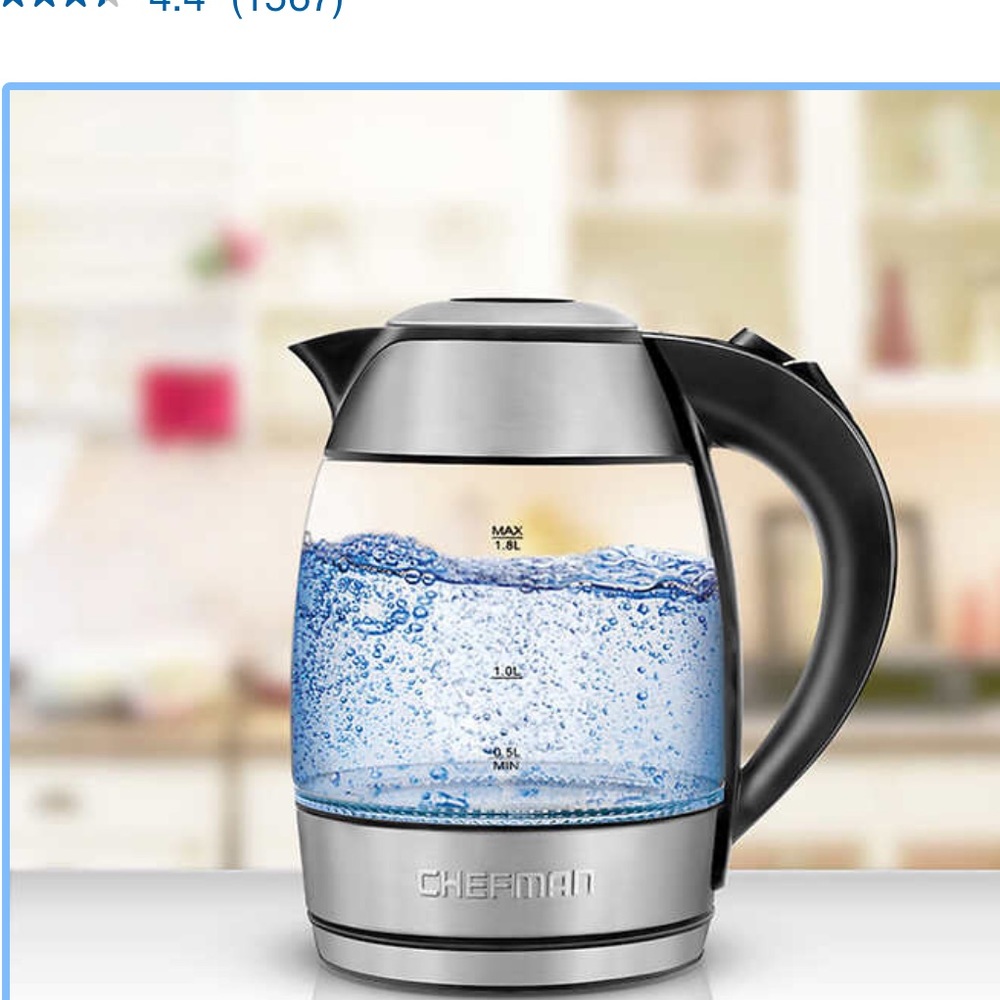 Chefman Electric Kettle With Removable Tea Infuser - Picture 4 of 7